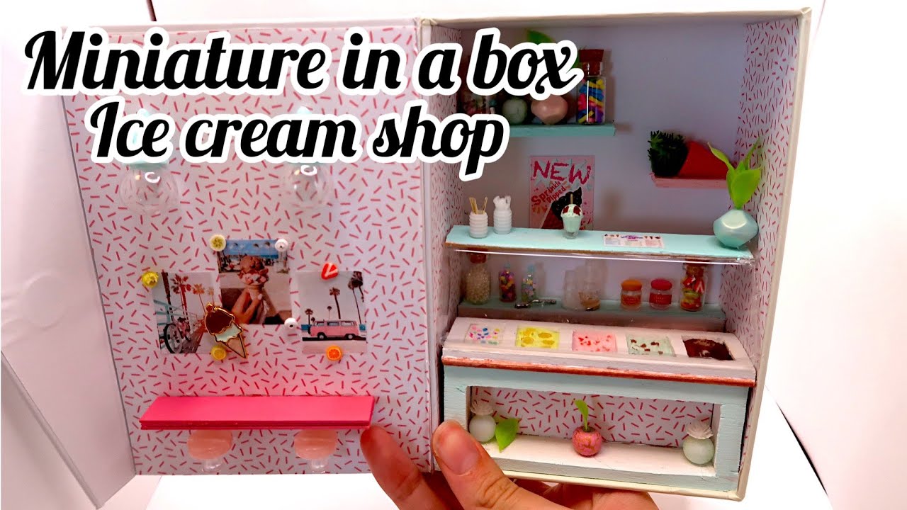 DIY mini ice cream shop in a box | Speed build from scratch