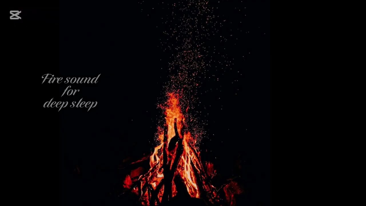 Crackling Fire Sounds for Sleep 😴| Cozy Night Ambience🌃