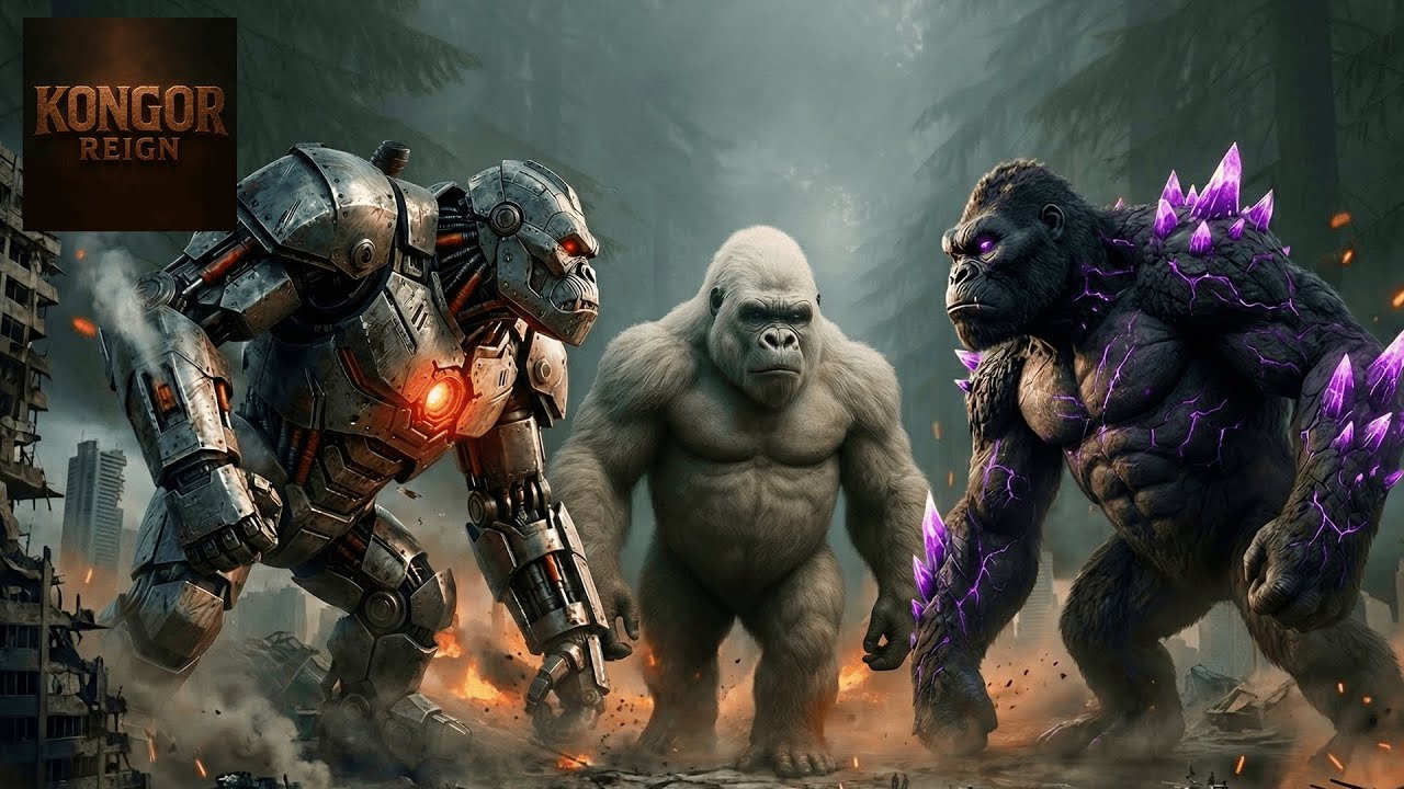 Kongor vs Spec Kong vs Mega Kong | Titans Clash in the Fallen City PART 1 #movie
