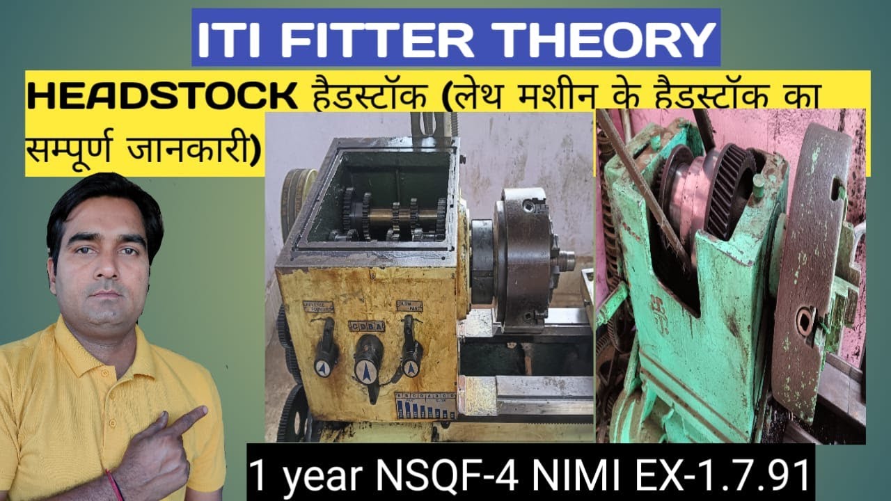 HEADSTOCK हैडस्टॉक  (LATHE MACHINE HEADSTOCK)ITI FITTER THEORY 1 YEAR .ITI FITTER AIM