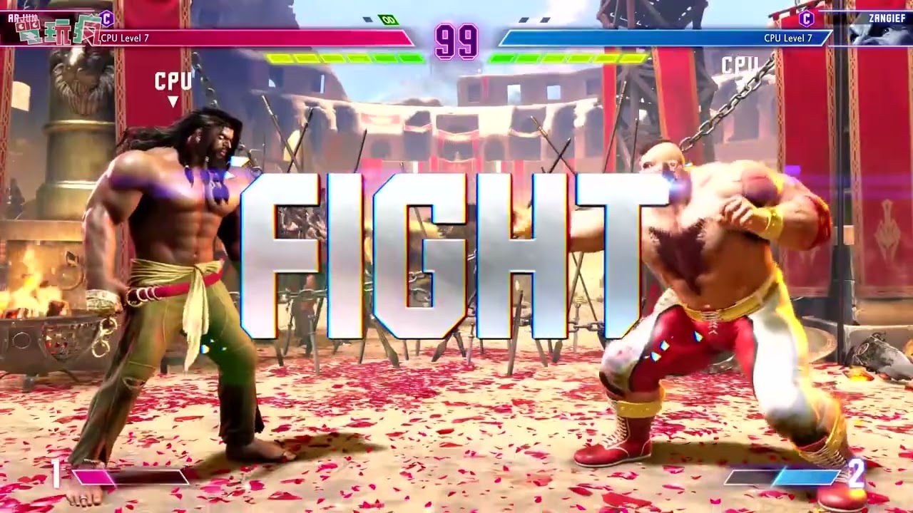 Street Fighter 6 - LVL 7 CPU Arjun vs Zangief Gameplay