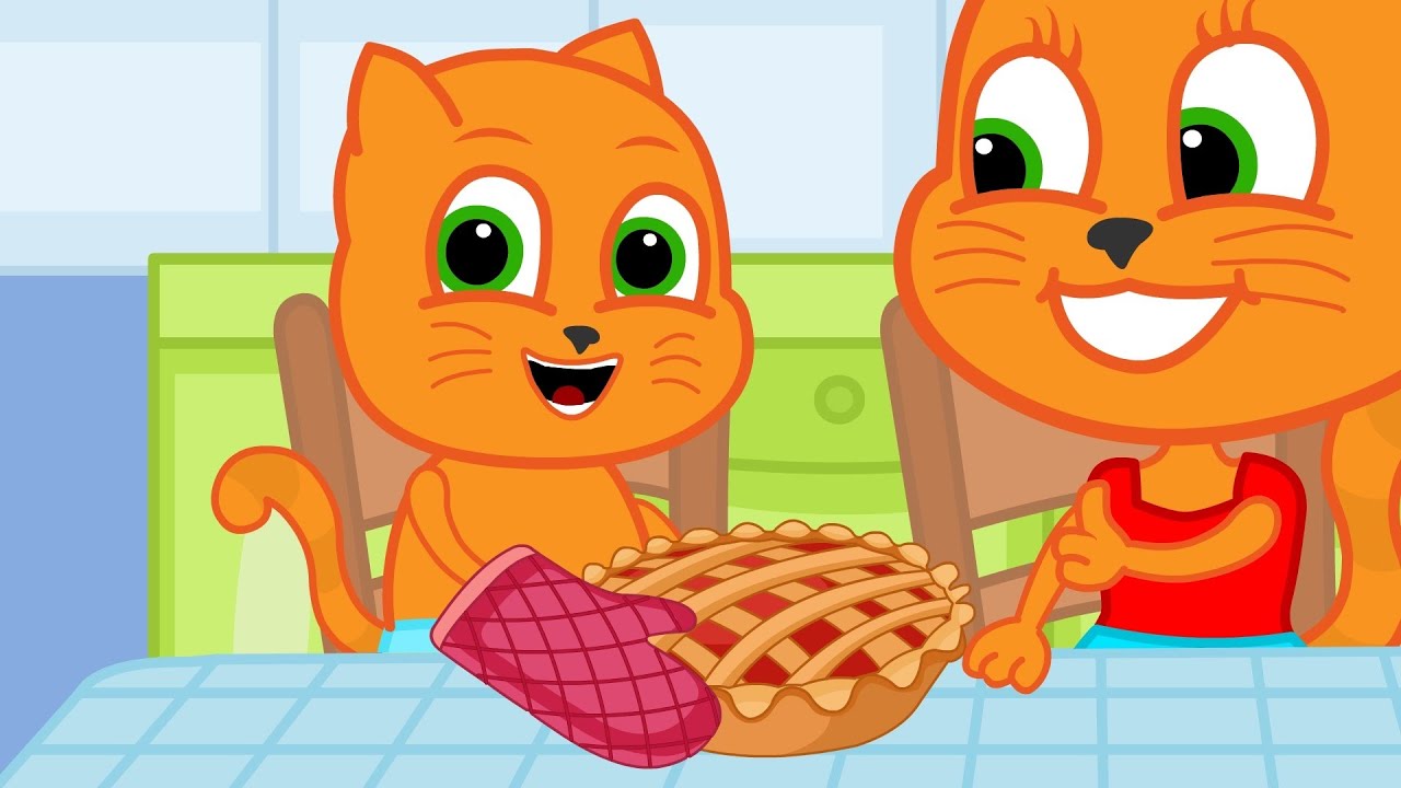 Cats Family in English - Hot Pie Cartoon for Kids