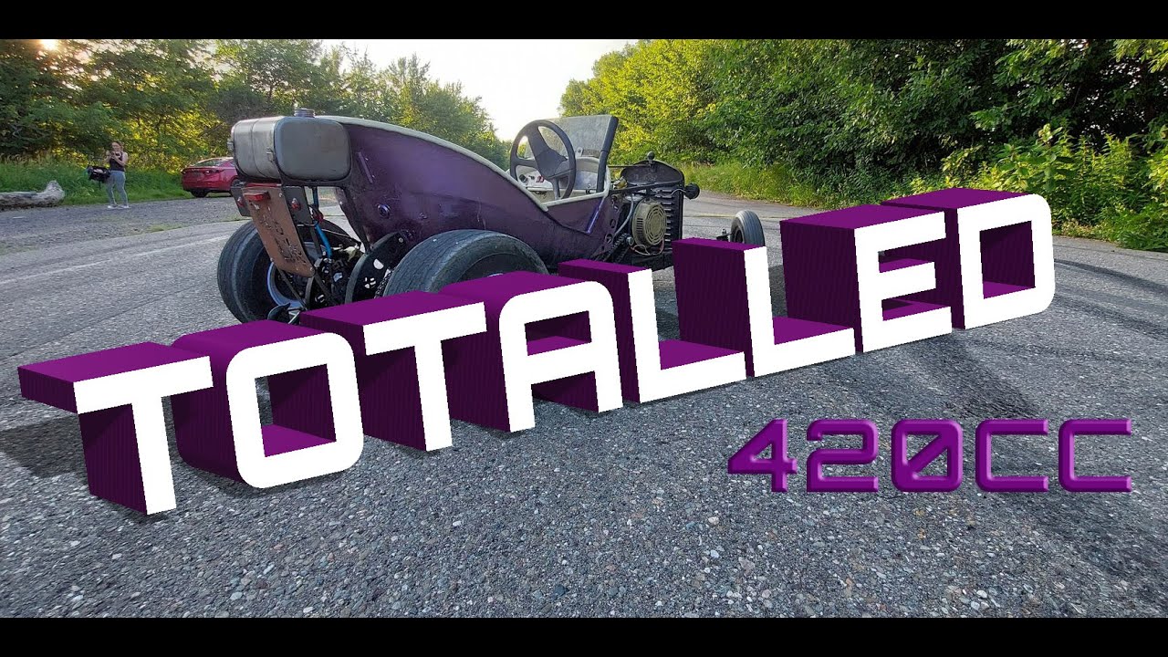 DESTROYED 400CC WHEELBARROW GO-KART REBUILD PART1