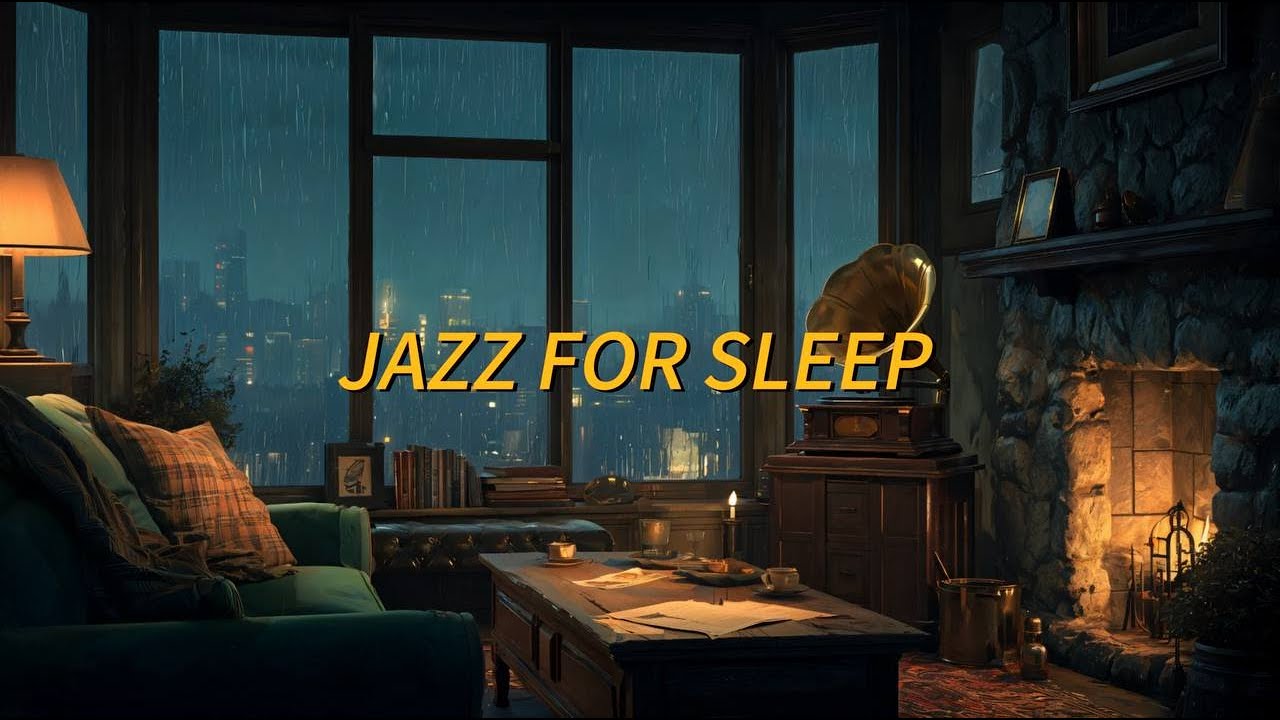 Rainy Jazz for Sleep | Cozy Night Ambience