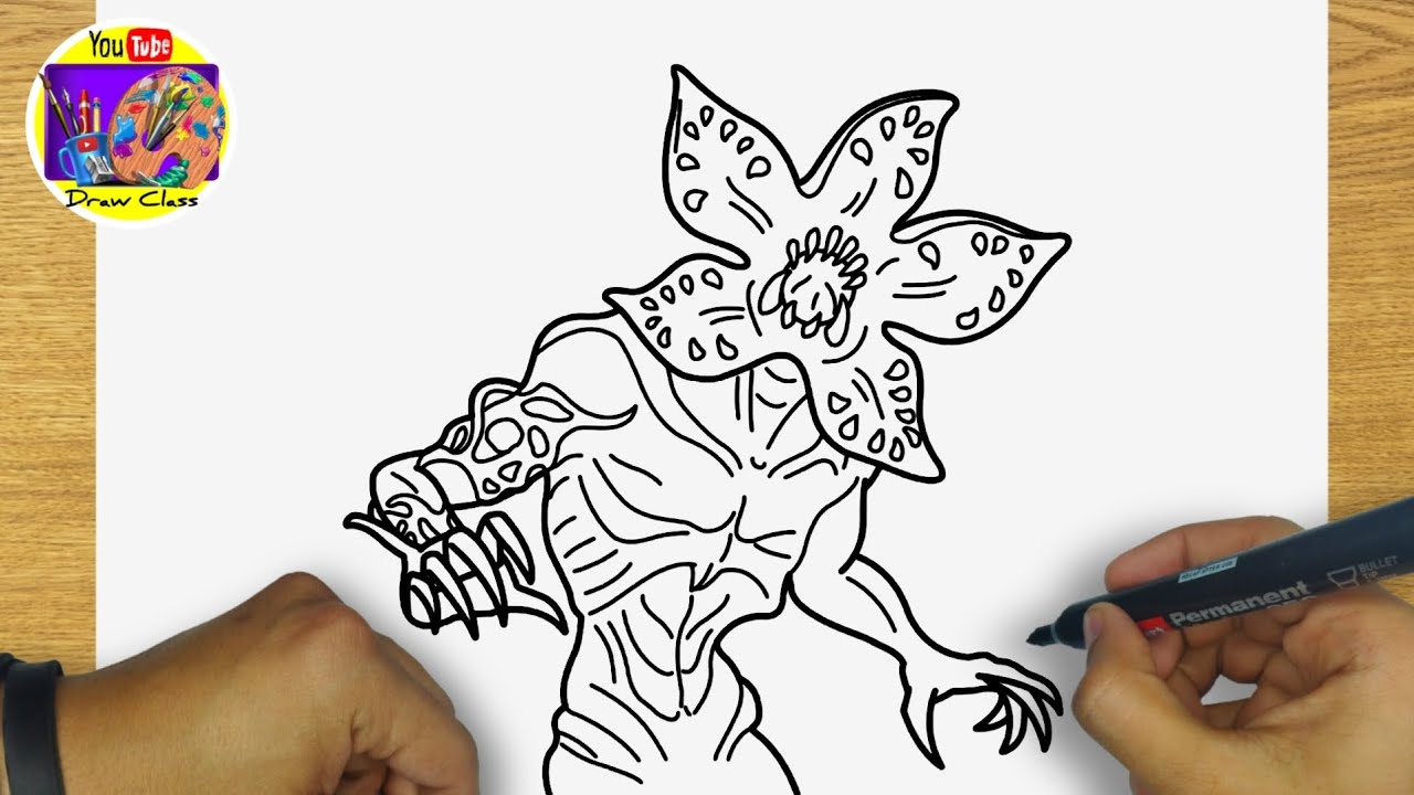 HOW TO DRAW A DEMOGORGON | STRANGER THINGS - EASY STEP BY STEP 