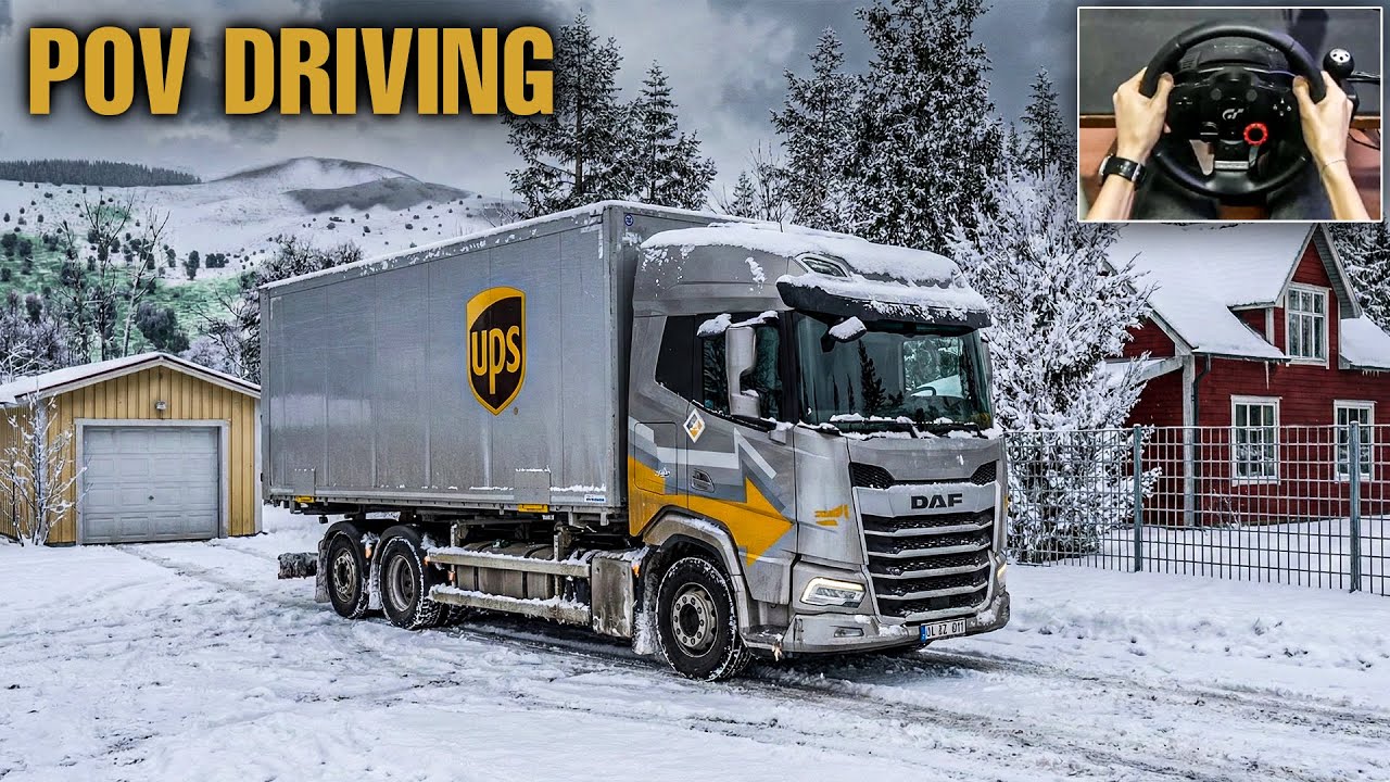 ETS 2 | DAF XF Swap Body - UPS Cargo Delivery on Nordic Horizons DLC Hidden Roads