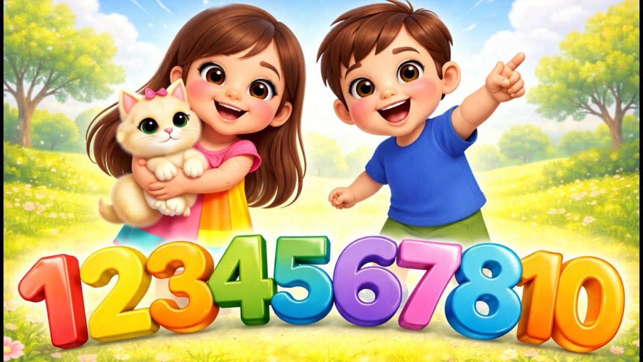 Learn Numbers 1 to 10 with Lily & Leo | Fun Counting Song for Kids 👶🎵 | Tiny Kids Tubes