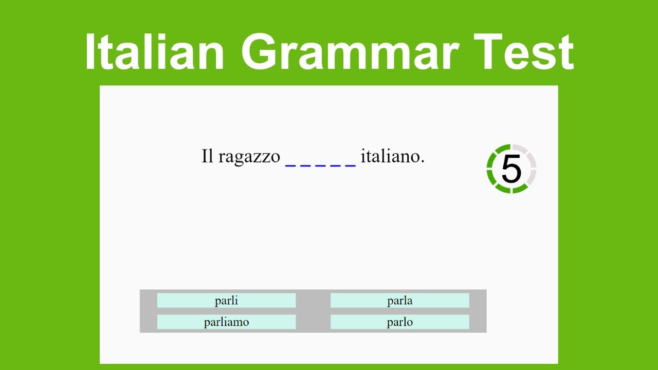 Grammar Quiz। 80+ Italian Grammar Questions। Italian Grammar Test #challenge 2