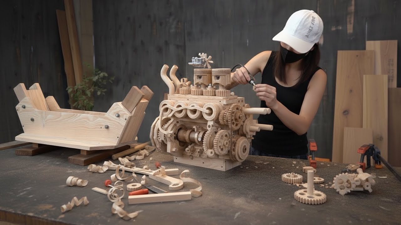 A Genius Young Girl Crafts a Fascinating Electric Vehicle with Masterful Skill