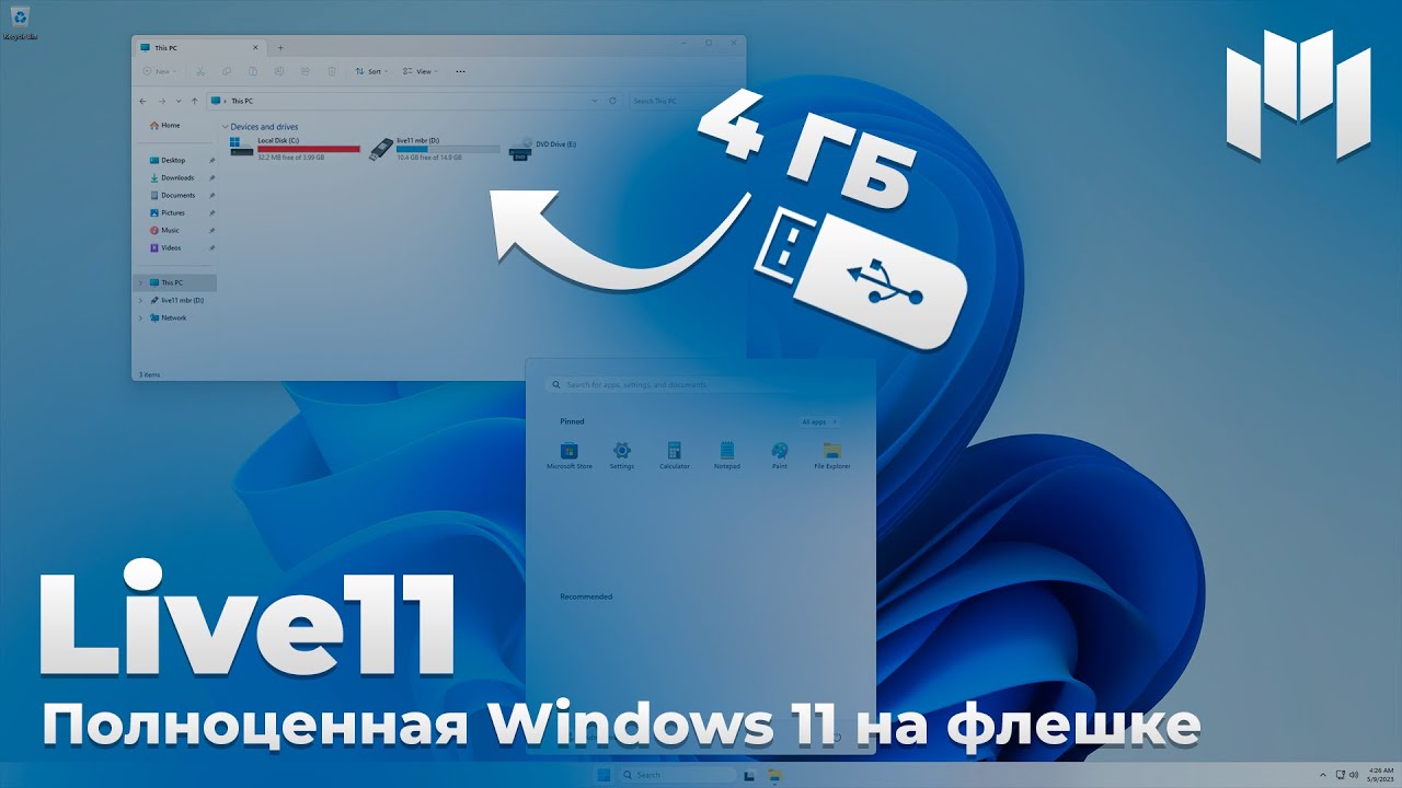 Live11 - полноценная Windows 11 на USB-флешке! | Windows 11 To Go |  Windows 11 на флешке