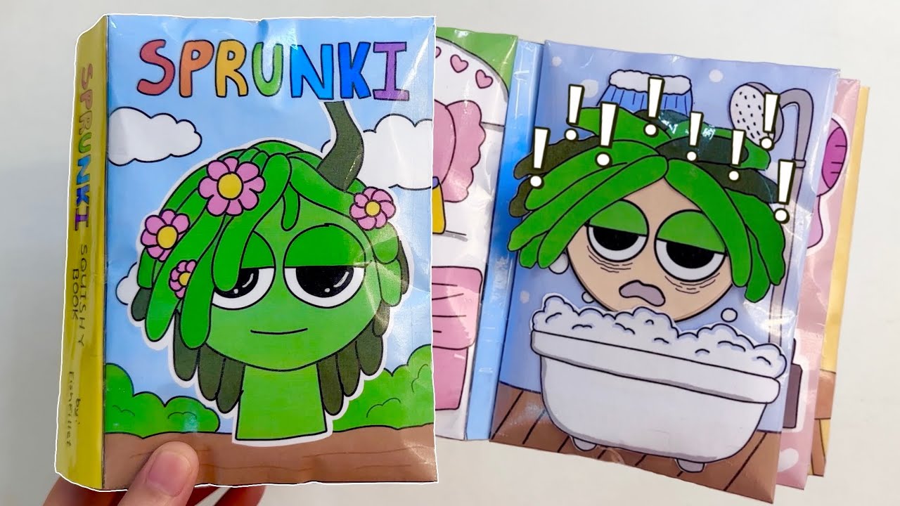 [📗paper diy📗] INCREDIBOX SPRUNKI GAME SQUISHY BOOK | paper play diy game book