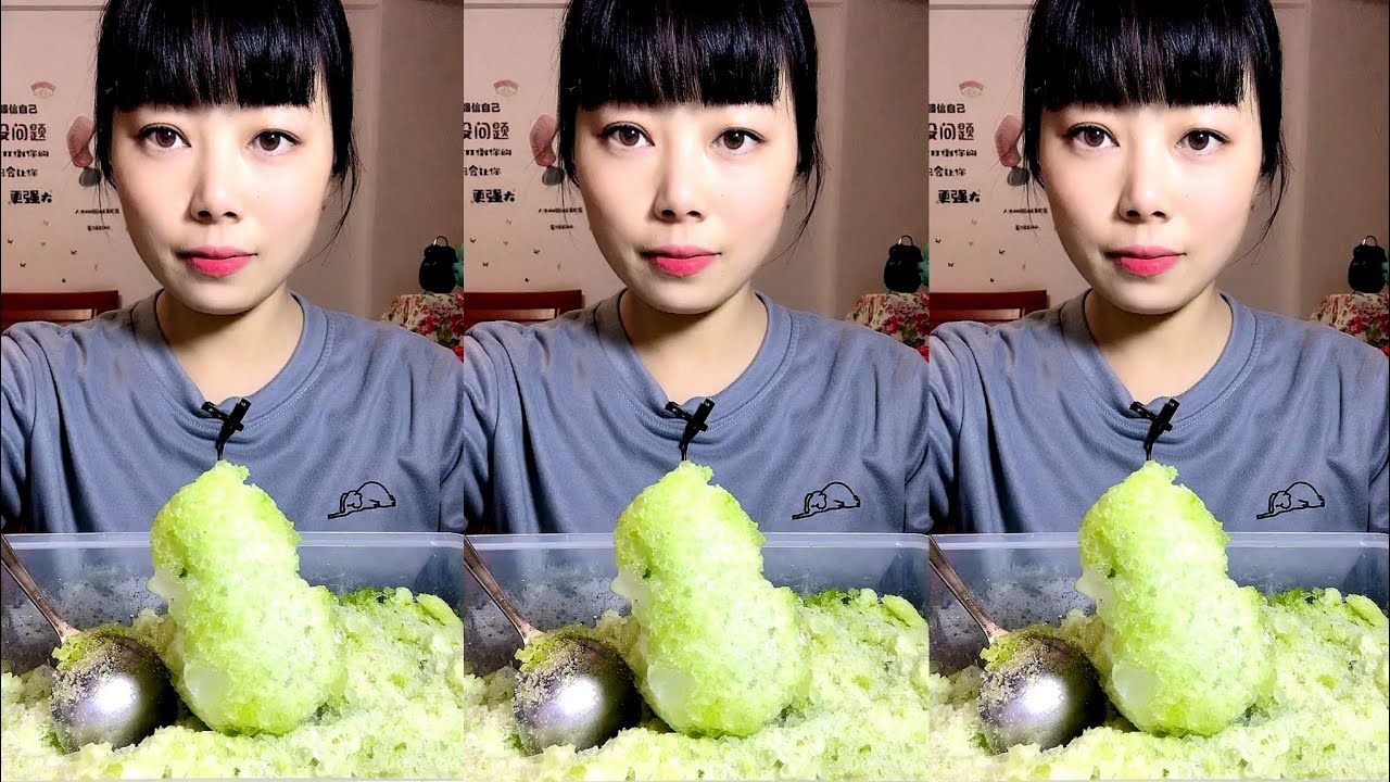 ASMR SHAVED ICE EATING / ICE EATING