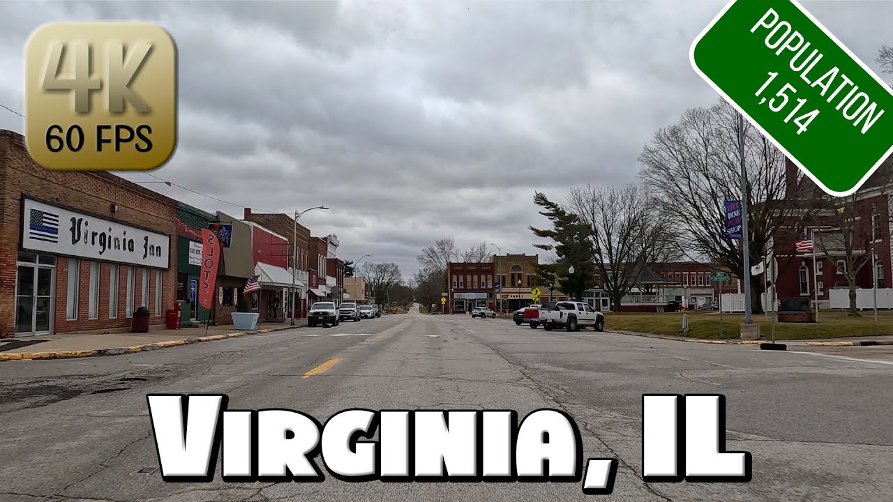 Driving Around Small Town Virginia, IL in 4k Video