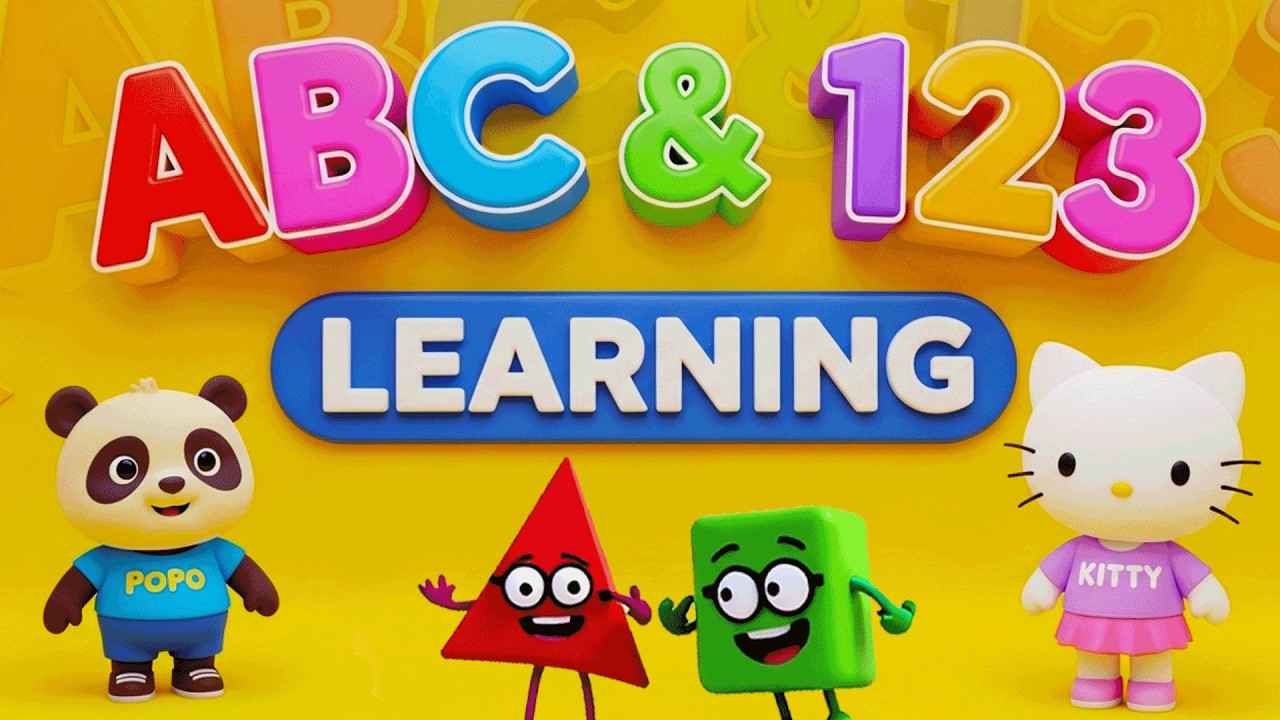Preschool Learning activities for 3 year olds at home | Learn ABC Phonics Shapes Numbers Colors 🌈