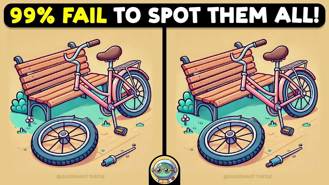 🐢🧩 Spot 3 Differences | IQ Boosters 🧩🐢 | Quizonaut Turtle