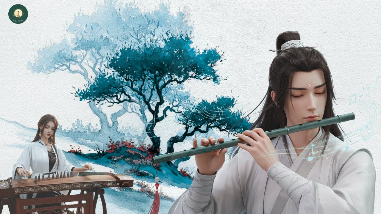 Chinese Zen Music: Bamboo flute, erhu & Guzheng | peaceful mind @MoonlitMelodies-68s