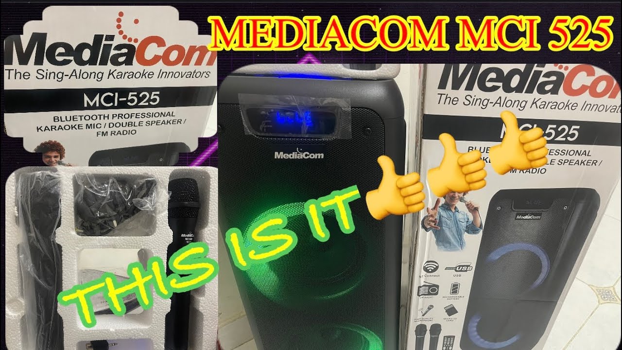 UNBOXING/MCI 525/BLUETOOTH PROFESSIONAL KARAOKE MIC/DOUBLE SPEAKER/FM RADIO#MEDIACOM/Yhen06 Alay07