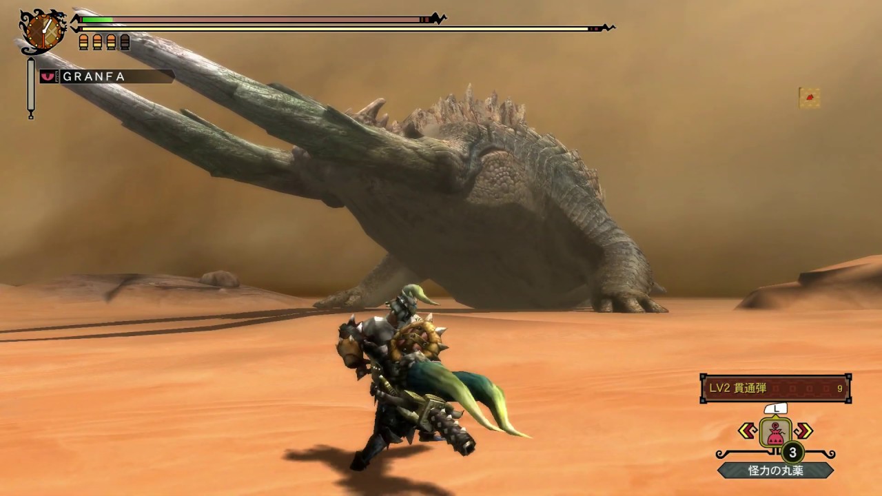 MH3G ジエン・モーラン 村 6分33秒   ヘビィボウガン 不屈 猫火事