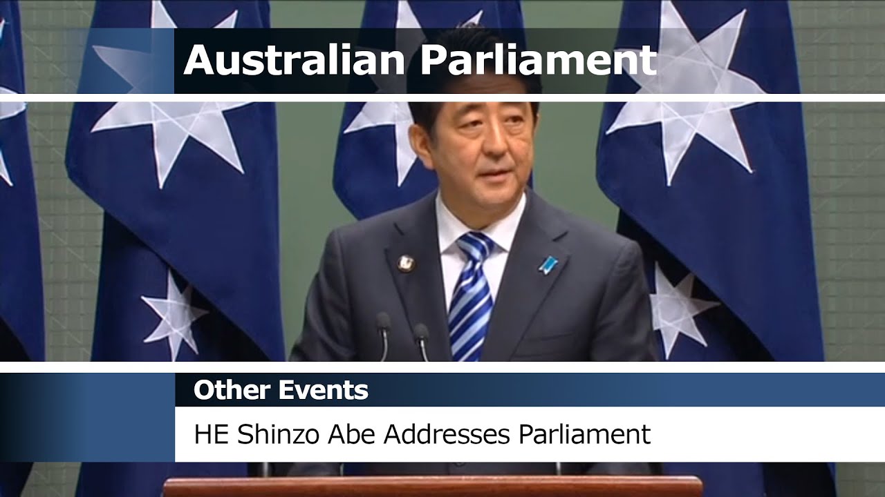 His Excellency Shinzo Abe, Prime Minister of Japan, addresses the Australian Parliament (2014)