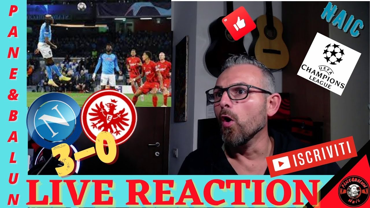 😱LIVE REACTION🤪OSIMHEN CON LA SCALA❗❗🏆NAPOLI-EINTRACHT 3-0👉SONO FENOMENALI