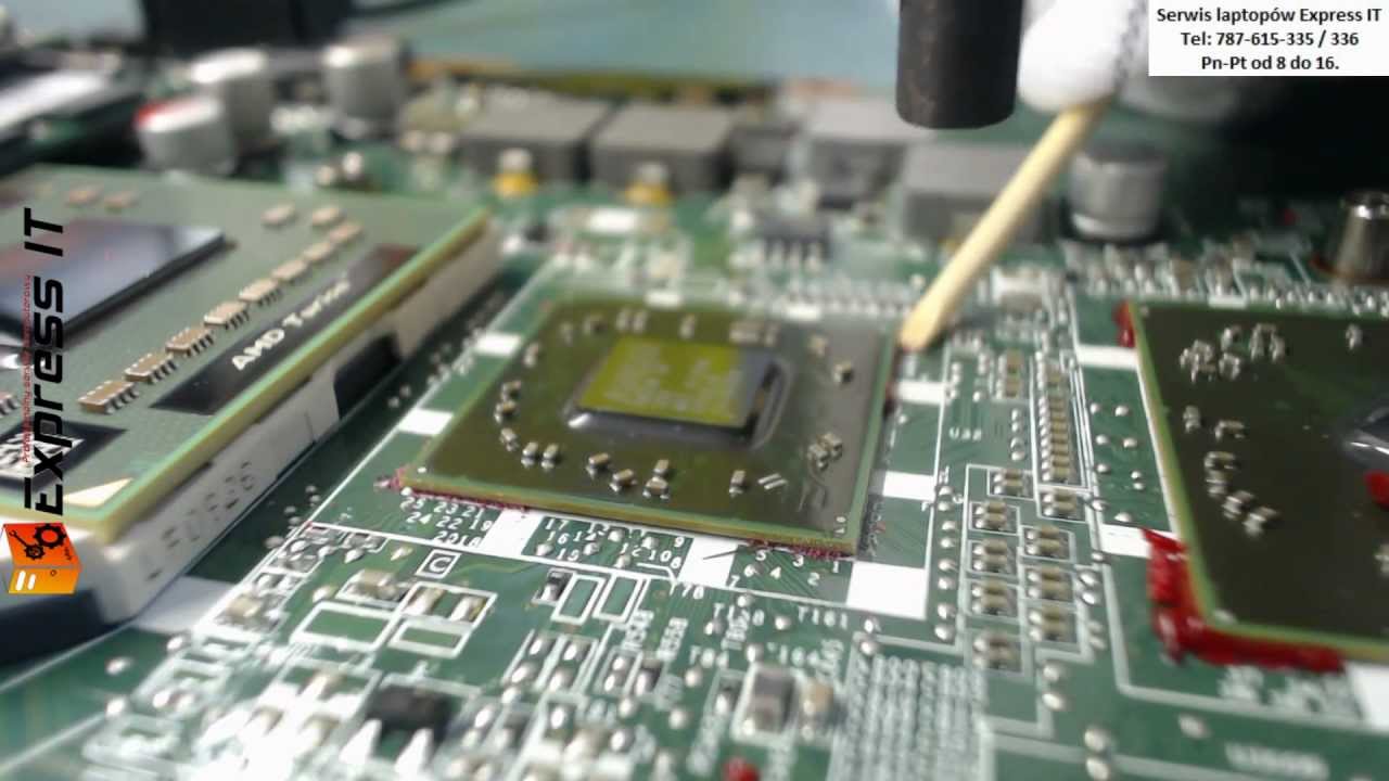 BGA wymiana układu. Naprawa laptopa HP Pavilion DV5, DV6, DV7. Ati Radeon HD3200. NIE REBALLING BGA!