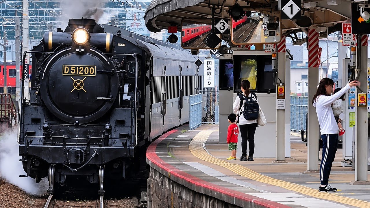 復活! D51-200牽引 SLやまぐち号 2年ぶり運行再開に向け試運転　@JR新山口駅