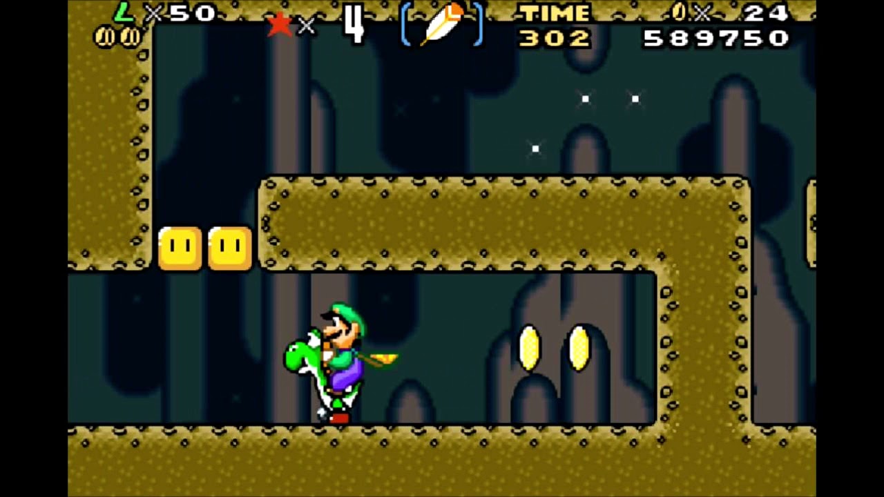 Super Mario Advance 2 Vanilla Dome 1 all Dragon Coins & Secret Exit