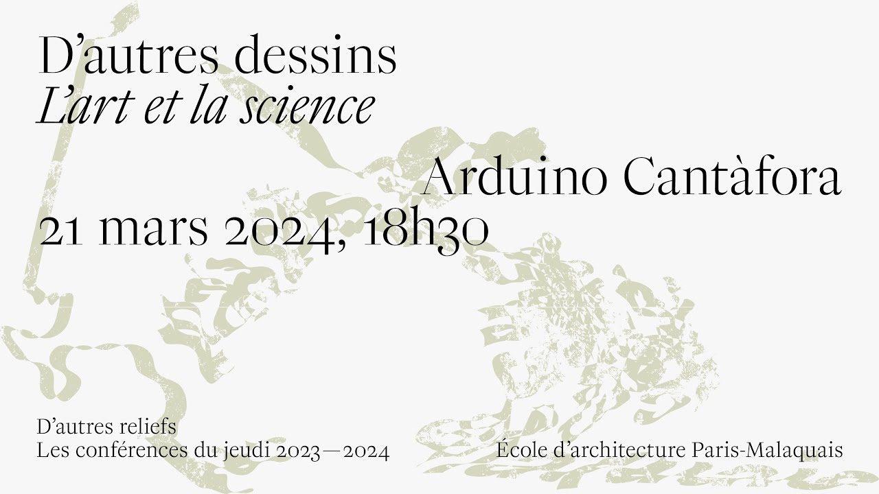 Conférence d'Arduino Cantàfora - 21 mars 2024 (Cycle D'autres reliefs)