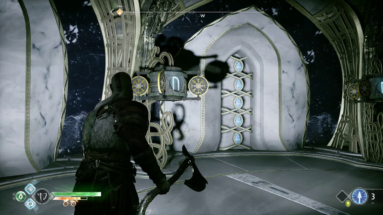God of War Get to Chest Rune Spinner Room