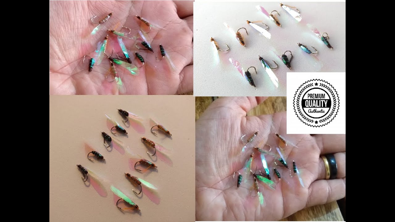 Isca artificial aleluia (cupim de asa) para pesca de lambari tilápias mosca fly Fishing by Pescart