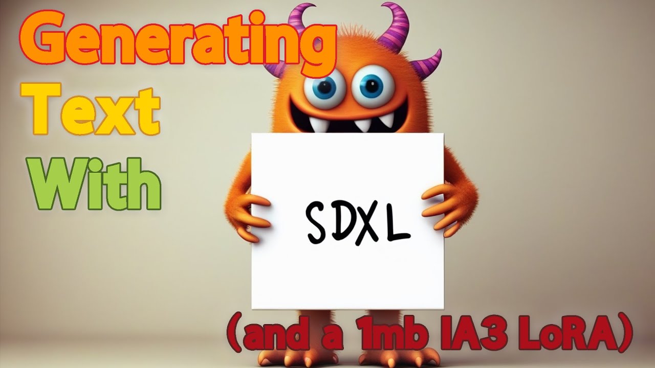 Training SDXL to Generate Text Using IA3 LoRA | It's like Kai's Power Tools, I Guess?