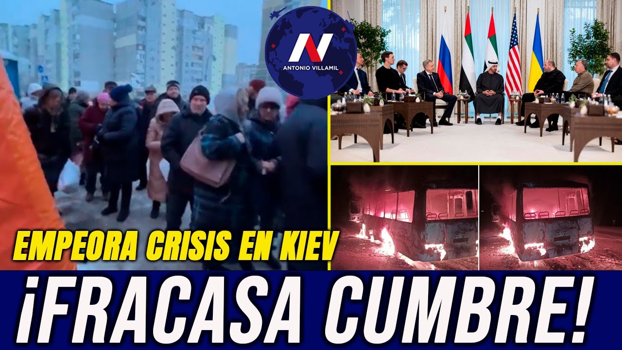 ¡Fracasa cumbre en Kremlin! Realizan trilateral en Emiratos. Empeora crisis en Kiev, mas bombardeos.