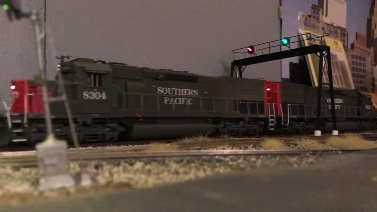 Southern Pacific Freight lead by Pair of SD40T-2's