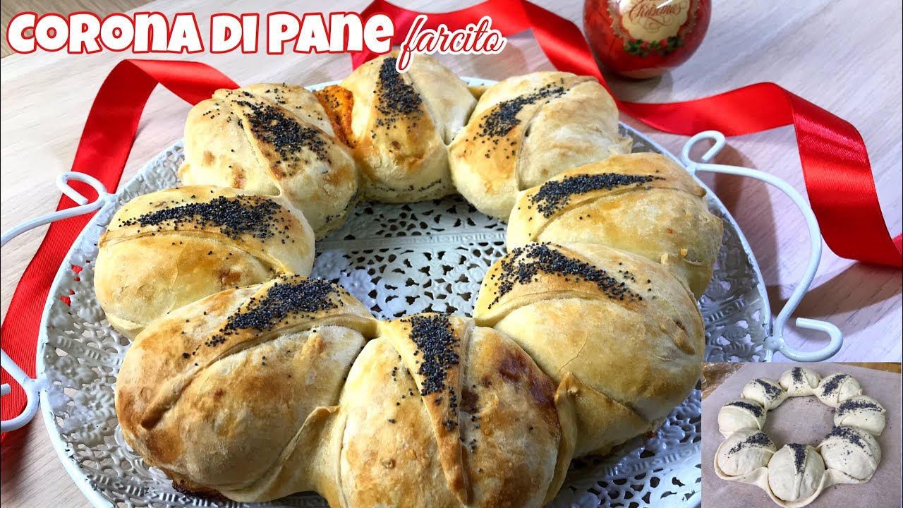 CORONA DI PANE FARCITO ricetta semplice STUFFED BREAD CORONA - Tutti a Tavola