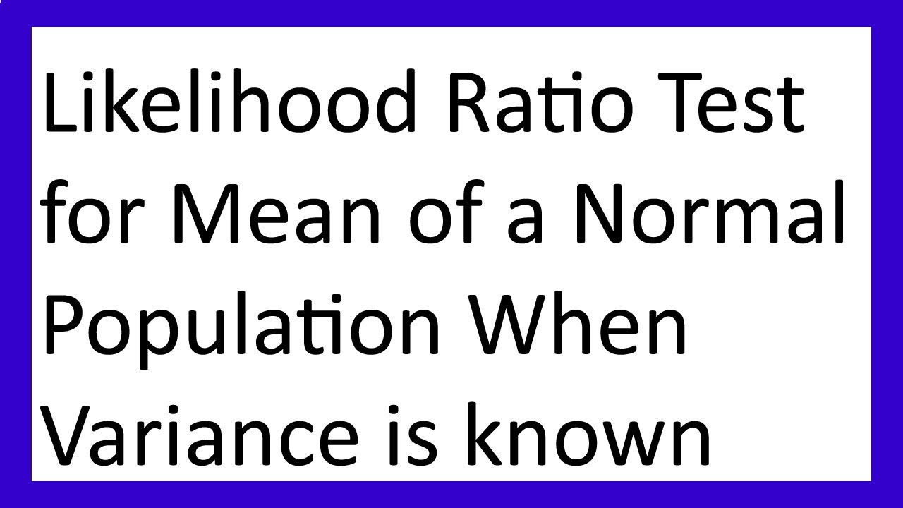 likelihood ratio test for mean and variance in statistics|B.sc third years |Nepali Language|