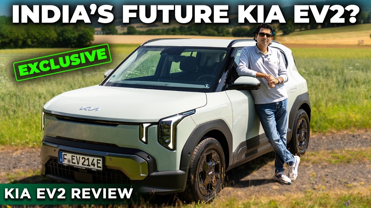 Эксклюзивный обзор Kia EV2: маленький электромобиль, который не появится в Индии | Интерьер, запа...