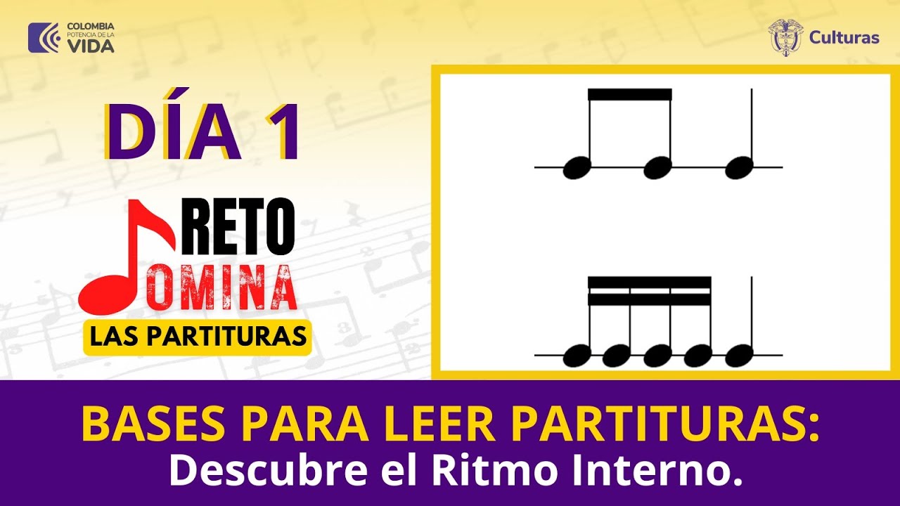 Día 1: Bases para leer partitura RETO DOMINA LAS PARTITURAS
