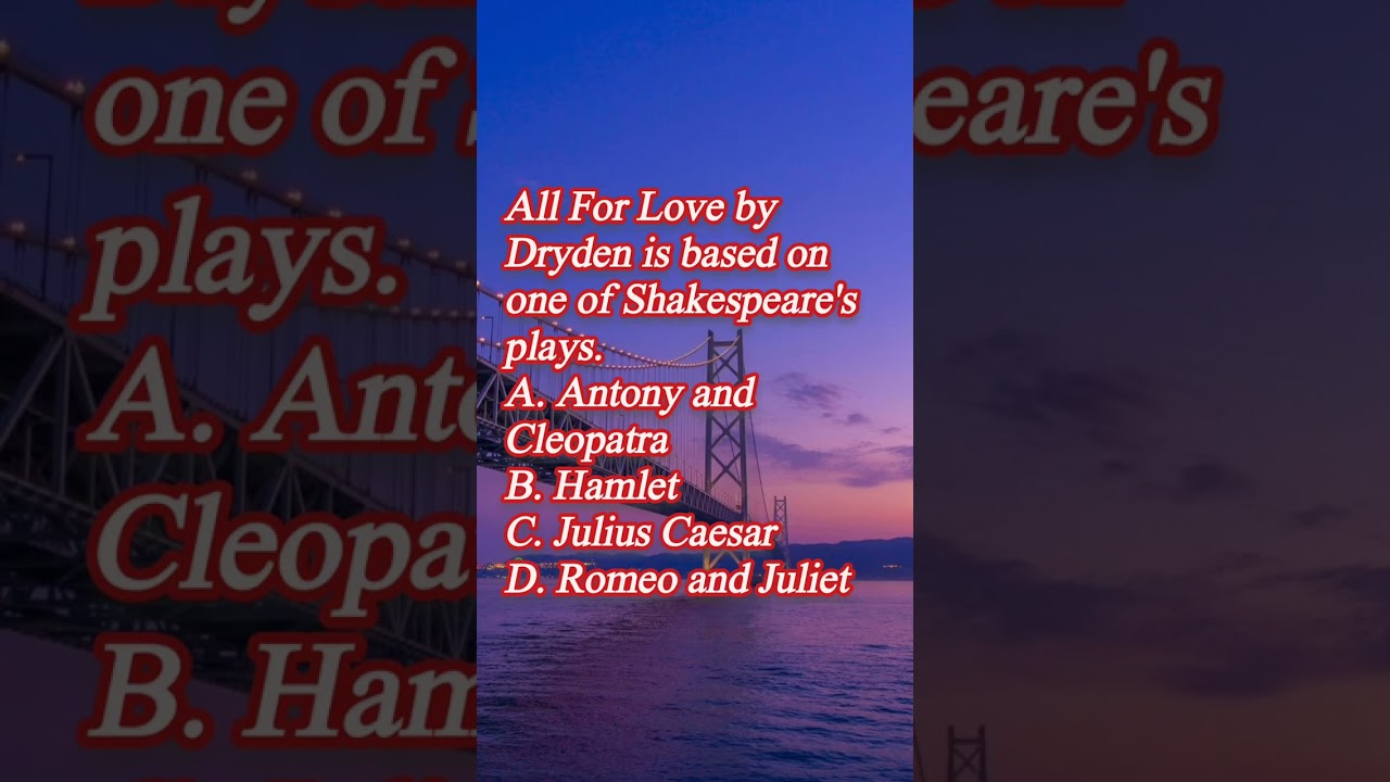UGC NET MH-SET All for Love#ugcnetexam#set #englishliterature#mcq