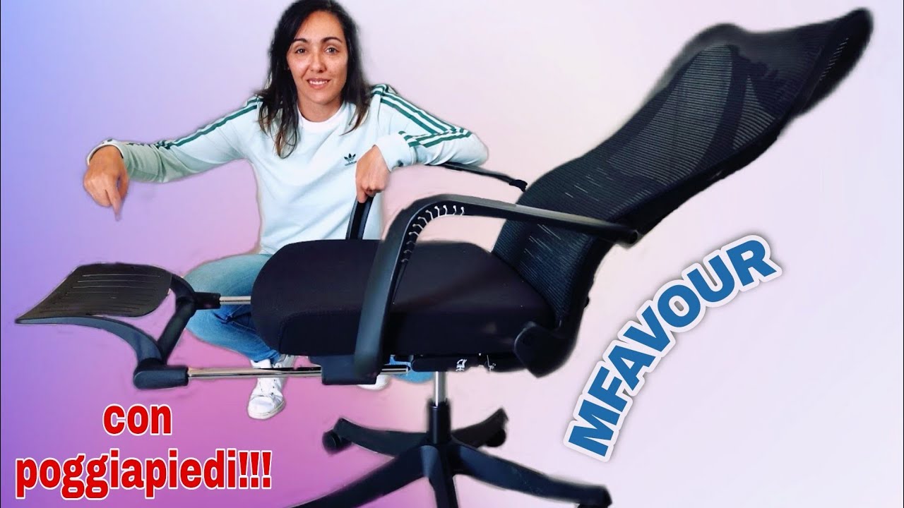 MFAVOUR ERGONOMIC CHAIR with FOOTREST!!