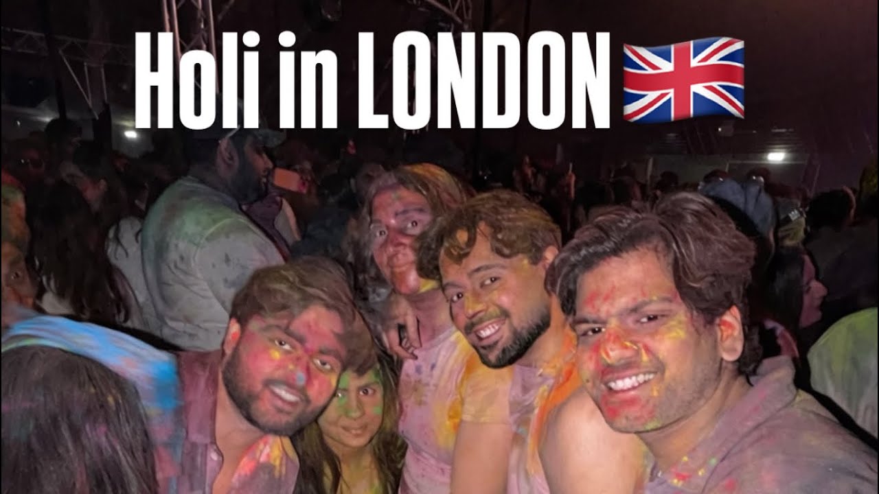 Holi in London 🇬🇧 #london #holi 