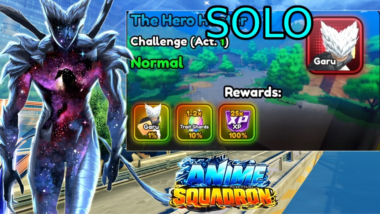 How To Solo The NEW Garou Challenge In Anime Squadron | 1:28