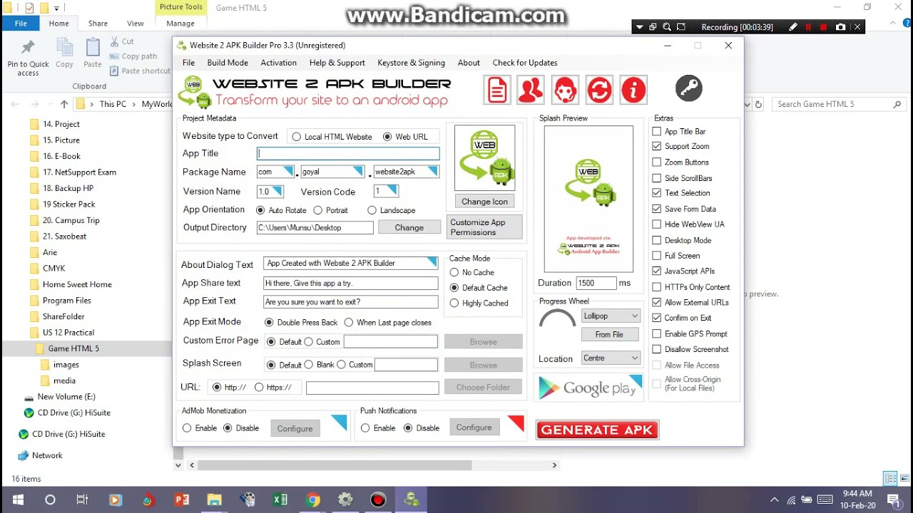 Convert Construct 2 ke APK menggunakan 