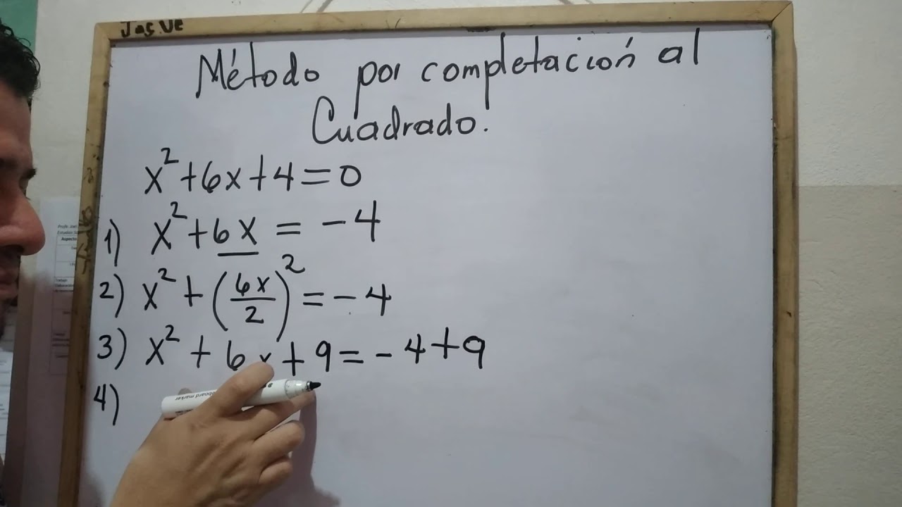 Metodo por completacion al cuadrado 1 9no grado