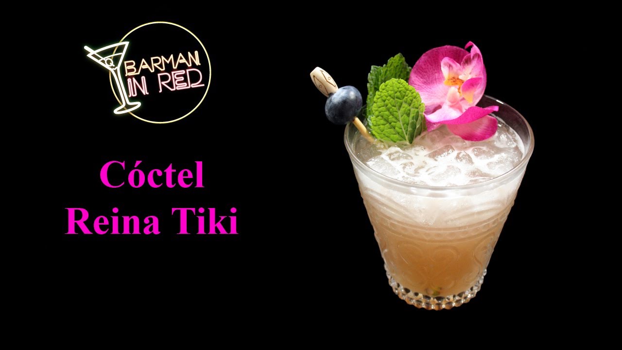 Cócteles Tropicales y Exóticos Cóctel Reina Tiki 🧜‍♀️🌊