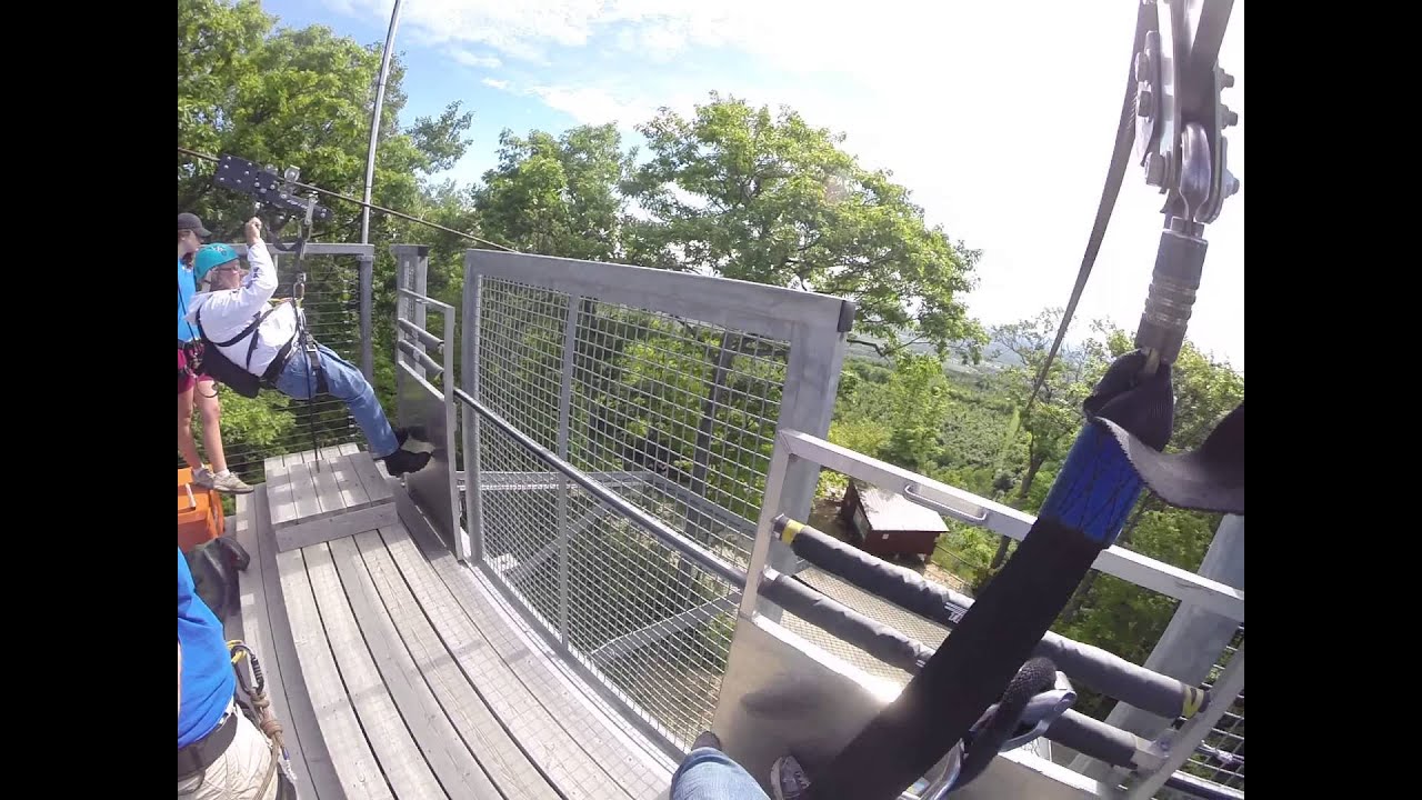 Ziplining At Blue Mountain, Ontario
