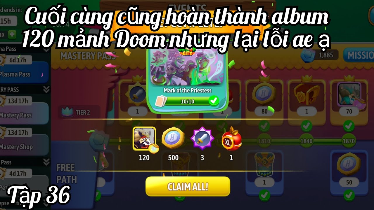 Dragon city tập 36: Cuối cùng cũng hoàn thành 120 mảnh album Doom nhưng lại lỗi ko thấy quà đâu ae ạ