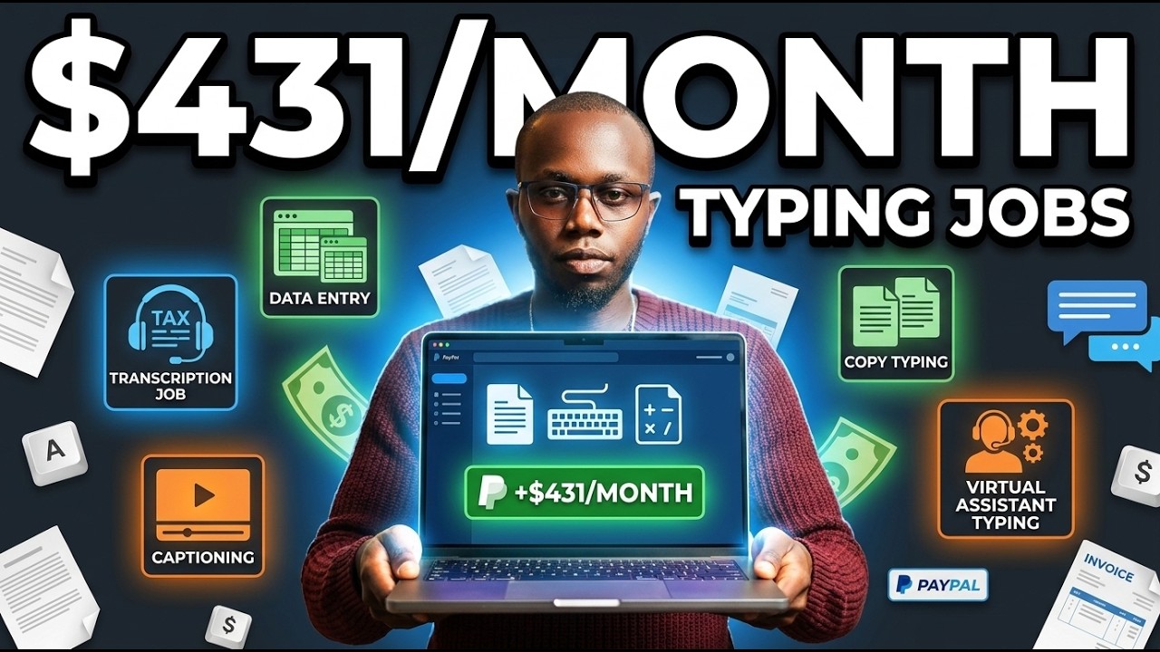 5 Online Typing Jobs That Can Pay $431/Month Through PayPal
