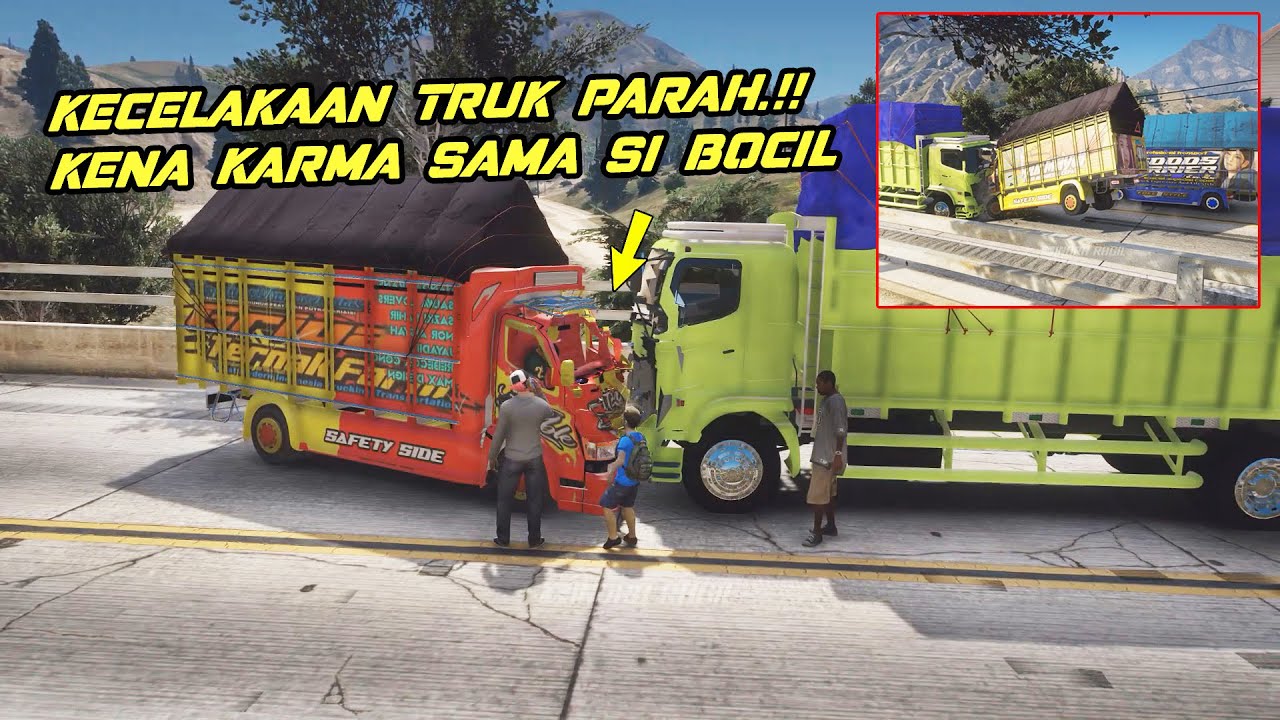 TRUK KECELAKAAN PARAH !! KUALAT SAMA BOCIL