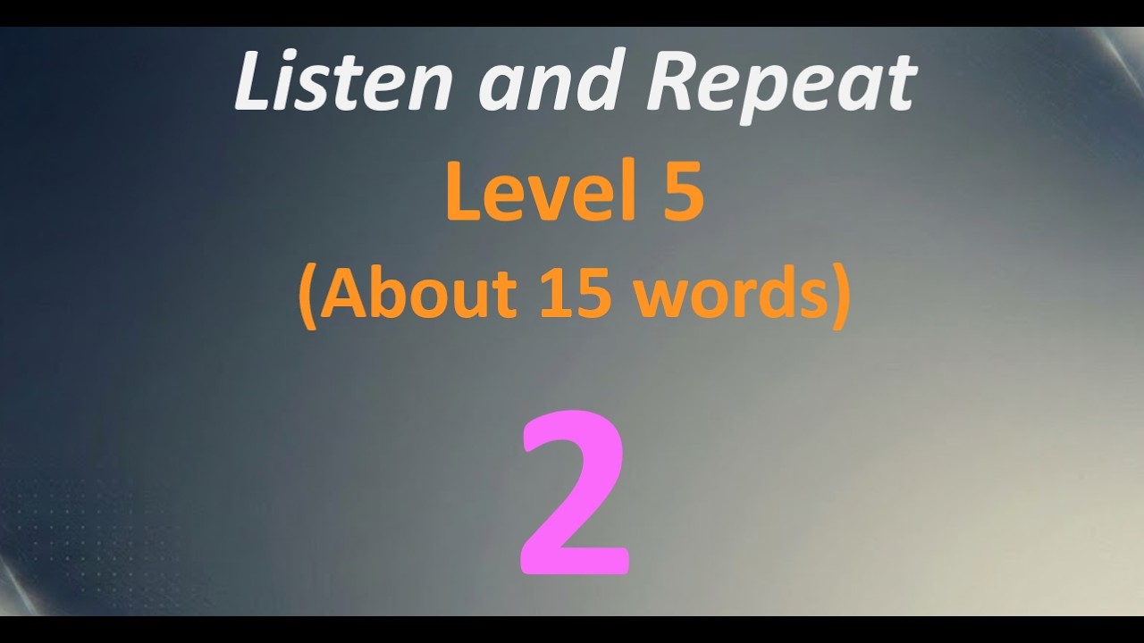 Lv.5 (HARD) - 2 Listen and Repeat Practice  (Practice for the TOEFL® Test)