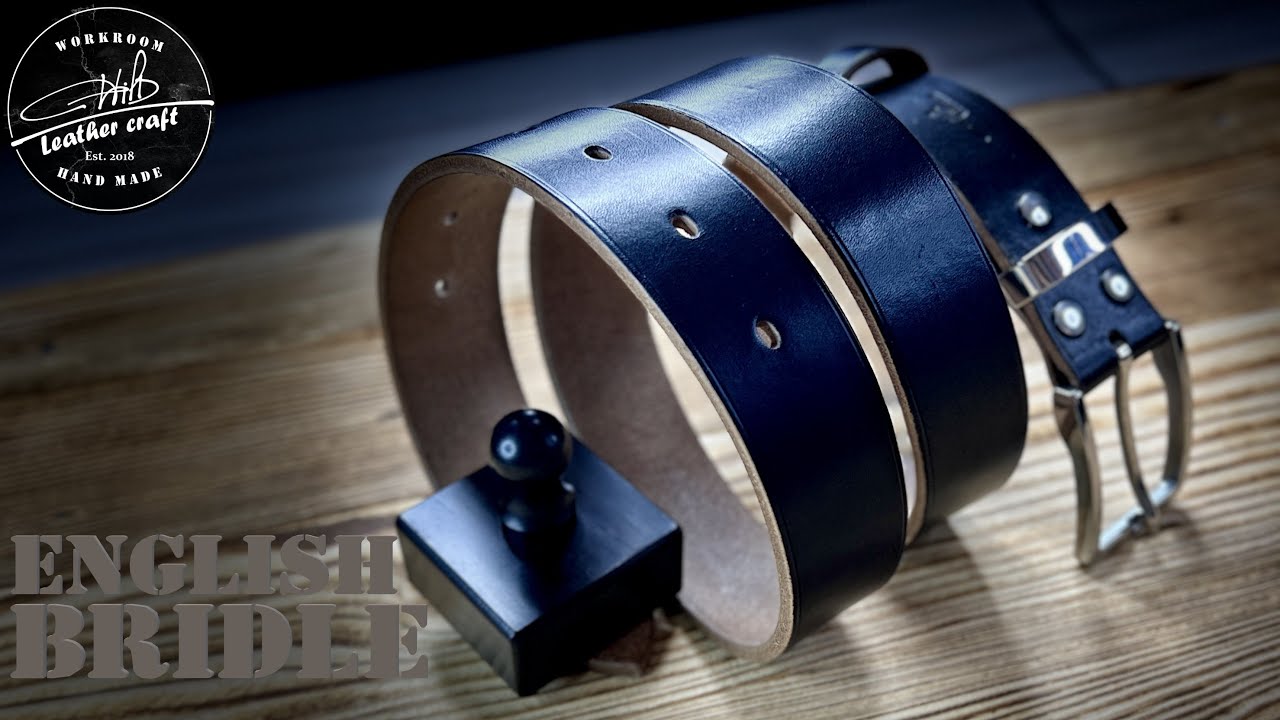 Making a waist belt from English Bridle leather by #wildleathercraft